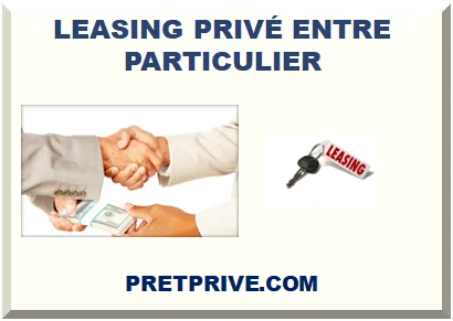 LEASING AUTO PRIVÉ ENTRE PARTICULIERS